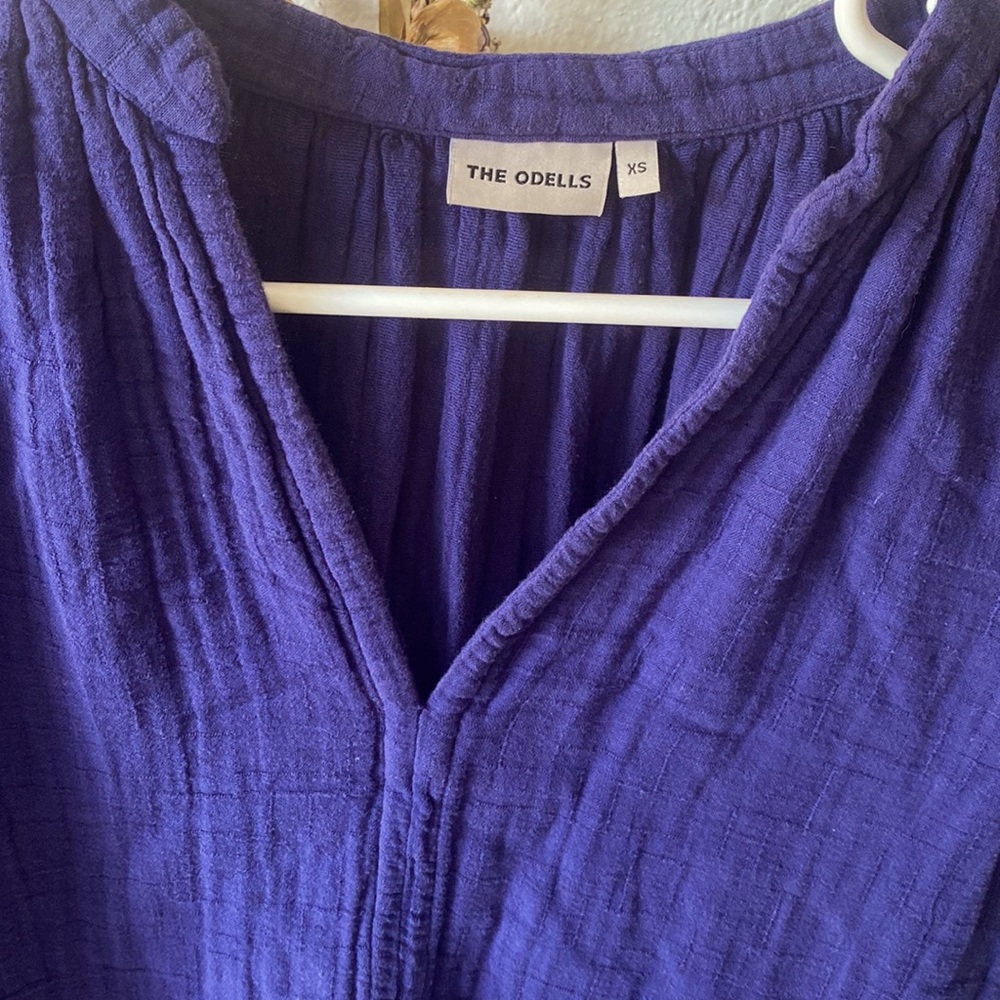 💙Odells Anthro Linen Shift Mini XS-S- cobalt blue💙